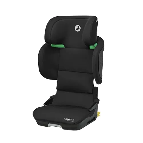 Maxi-Cosi Tanza i-Size, Silla Coche Plegable, Silla de Coche ISOFIX, 3,5-12 a, 100-150cm, Portátil, 10 Posiciones Reposacabezas, Protección Impactos Laterales G-CELL, Asiento Acolchado, Full Black