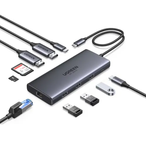 UGREEN Revodok Pro 210 Hub USB C 10 en 1 Docking Station Dual Pantalla