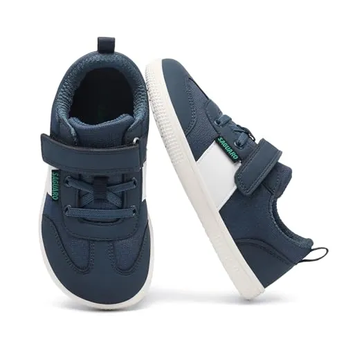 SAGUARO Niños Zapatillas Barefoot Niño Calzado Respetuoso Ancho Zapatos Minimalistas Ligeros Zapatillas Deportivas Atmungsaktiv Bambas para Exterior y Interior, Azul, 31 EU