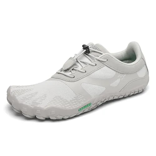 SAGUARO Barefoot Hombre Mujer Zapatillas de Trail Running Ligeras Cómodas Minimalistas Zapatos Descalzos, Gris Ceniza 37