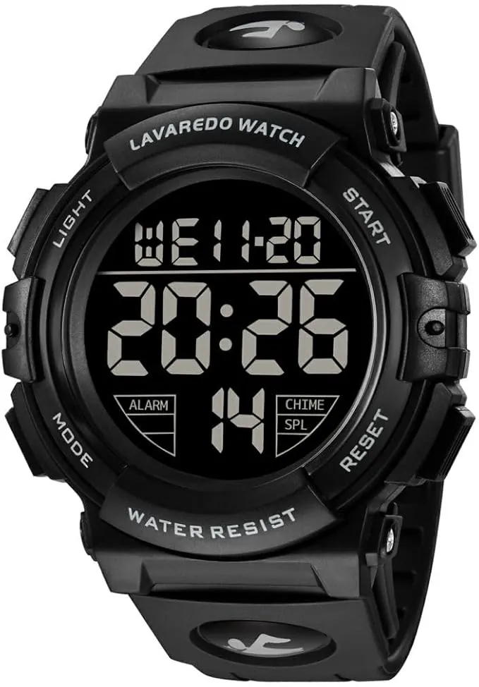 Reloj Digital para Hombre – Relojes Militares Deportivos 5 ATM Impermeable al Aire Libre Cronógrafo Militar Relojes de Pulsera para Hombres con Luz Trasera LED, Alarma, Fecha, a Prueba de Golpes