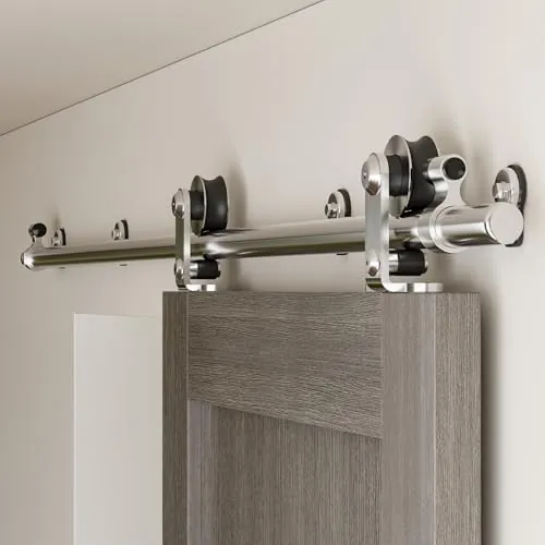 CCJH 200CM Herraje para Puerta Corredera Kit de Accesorios para Puertas Correderas, Acero Inoxidable Kit