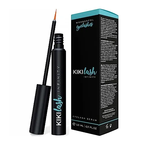 KIKILASH Serum Pestañas Crecimiento 3 ml; Serum de Pestañas Crecimiento; Tratamiento Fortalecedor y Alargador para Pestañas y Cejas; Lash Serum Natural sin Hormonas; Cruelty Free; uso diario