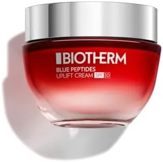 Biotherm, Blue Peptides Uplift, Crema Facial Reafirmante con Fotoprotección SPF 30, Enriquecida con Péptido de Colágeno, Para Todo Tipo de Pieles, 50 ml