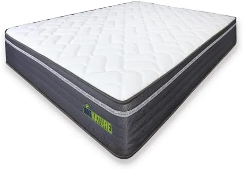 Matnature | MatFoam | Colchón Viscosoft Reversible | Firme e Indeformable | Altura 21 cm | Muy Transpirable Antibacterial | Óptima Termoregulación | Tejido Antideslizante (90 x 190 cm)