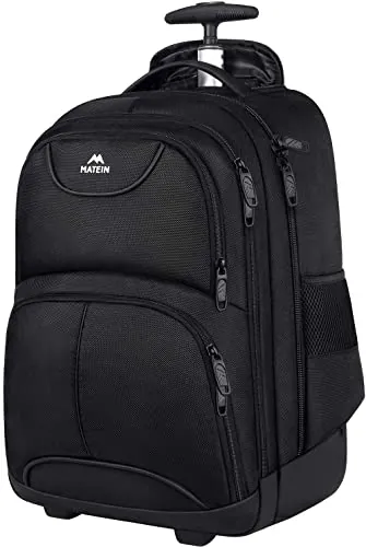 MATEIN Mochila con Ruedas Adulto, Mochila Portatil 17 Pulgadas con Ruedas