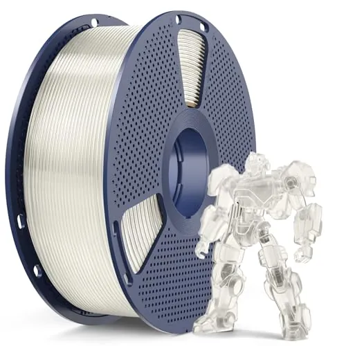 SUNLU PETG Filament 1.75 mm,Bobina de 1 kg, petg Blanco Transparente
