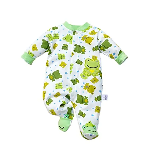 KIDDLETOWN Pijamas de Bebés 0-3 Meses, Ropa Bebe Niña Niño de Algodón, Dibujos Animados Pijama Bebe Mameluco Manga Larga, Bebés Monos Peleles para Dormir