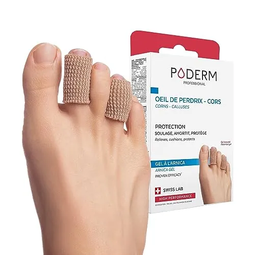 PODERM Protector Digitubo para Callos y Ojos de Gallo – Dedos del Pie, S