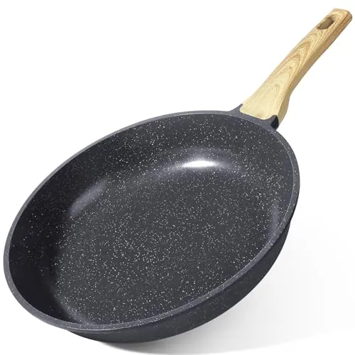 GiPP Sartén de cerámica de 24 cm, antiadherente, 24 cm, inducción, sin PFOS/PFOA, antiadherente para todo tipo de cocinas, color negro