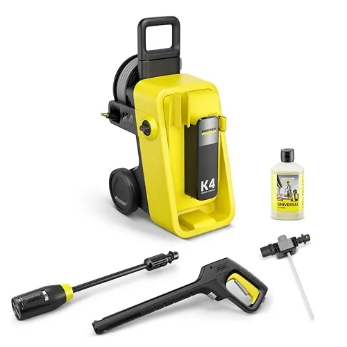 Kärcher hidrolimpiadora K 4 Comfort Premium, Presión: máx. 130 Bar, Caudal: 420 l/h, Área: 30 m²/h, Manguera de Alta presión Extra Flexible, enrollador de mangueras, Multi Jet 4 en 1