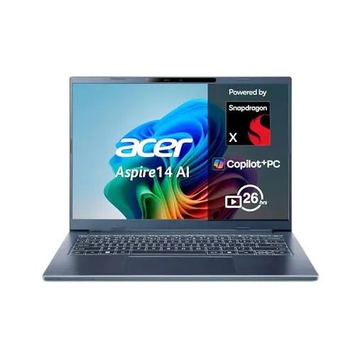 Acer Aspire 14 AI Copilot+ PC, Portátil 14", X1-26100, 16GB RAM, 512GB SSD