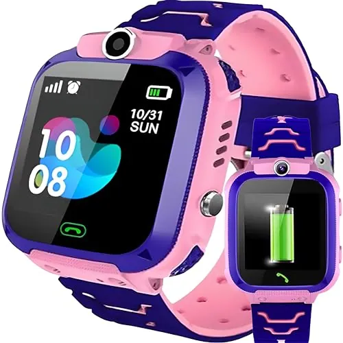 Retoo Reloj Inteligente Niños, Smartwatch Niña, GPS SOS, Pulsera Actividad Despertador y Pantalla Táctil, Reloj Educativos, Llamada, Música, Despertador, Juguetes Regalos para Niños Niñas