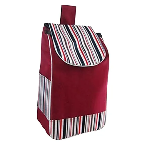 ＡＷＨＡＯ Bolsa de Compras de Tela Oxford, Bolsa de Repuesto para Compras, Carrito de Mano Plegable para Compras, Reutilizable, Resistente para Carrito de, Rojo