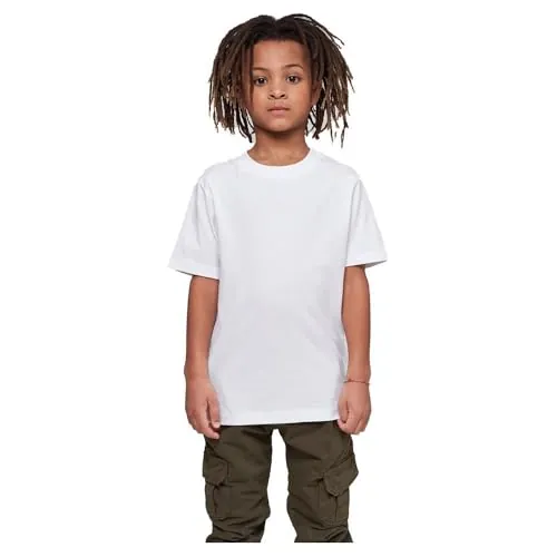 Build Your Brand Camisetas Hombres, Niño, Blanco, 158