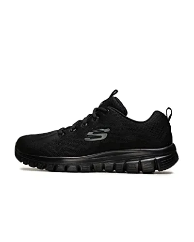 Skechers Graceful Get Connected Regular, Zapatillas Mujer, Black Mesh Trim, 36.5 EU