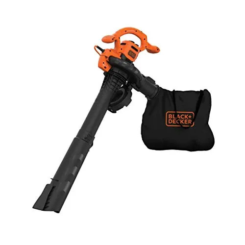 BLACK+DECKER BEBLV260 Soplador Aspirador y Triturador de Hojas 2.600W Velocidad de Soplado de 315 Km H