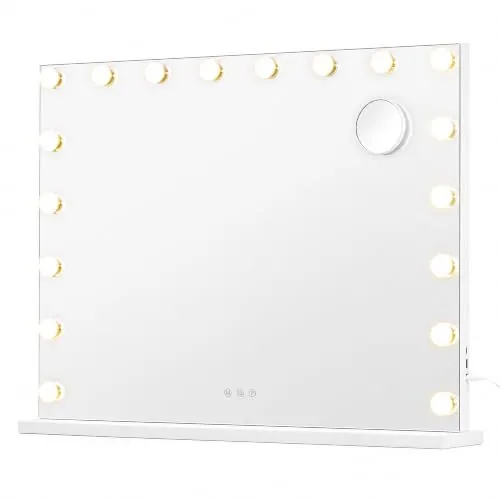 SONGMICS Espejo de Maquillaje con Base Fija, 62 x 80 x 5,7 cm