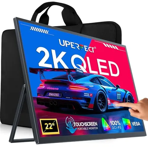 UPERFECT 22 Pulgadas 2K QLED Táctil Monitor Portátil, QHD 2560x1440 2000: