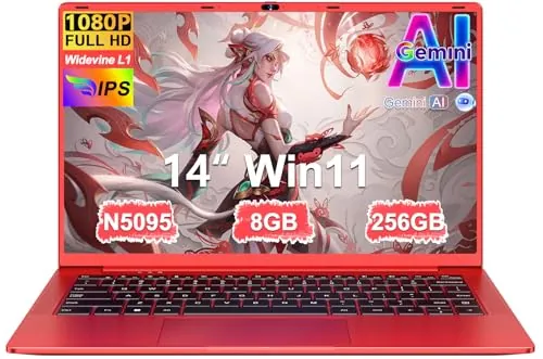 Ordenador Portátil 14 Pulgadas Win11 Celeron N5095 Upto 2,9 GHz LPDDR4