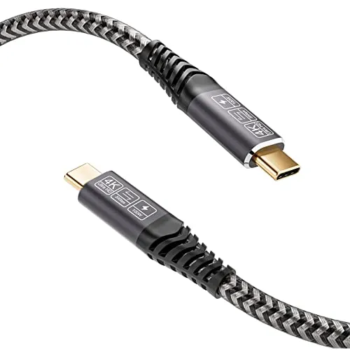 CAKOBLE Cable USB 3.2 Gen2 Tipo C, 20 Gbps, 100W 20V/5A Cable de Carga Rapida, 1M, 4K @ 60Hz de Transmisión Para Ordenadores Portátiles, Teléfonos Móviles, Dispositivos USB C
