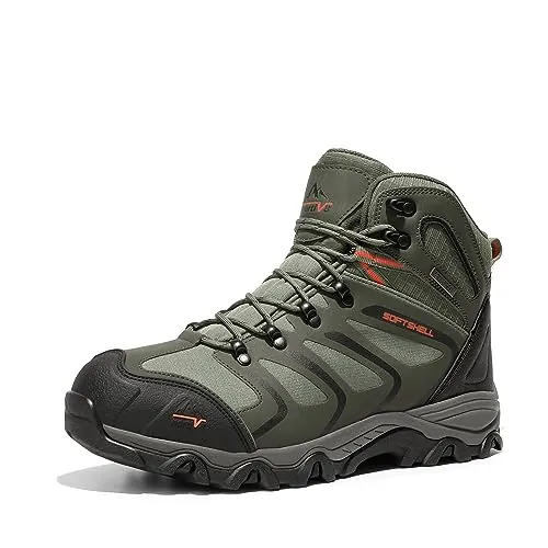 NORTIV 8 Botas Trekking Zapatilla Senderismo Hombre ,Verde,40 | Zapato Montaña Comodidad Todo el Día, Soporte Sólido, Puntera Protectora, Impermeable, Absorción Impactos