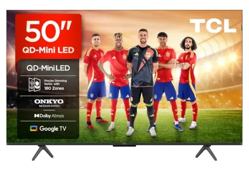 TCL 50Q6C 50 Pulgadas QD-Mini LED 4K HDR10+ Smart TV, Google TV