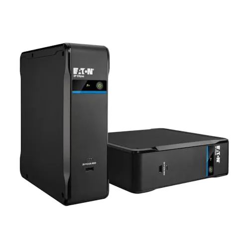 Eaton 3P Ellipse – SAI Off‑Line 900 VA / 540 W – 3P900UD – 3 Tomas Schuko (batería+protección) + 1 Solo protección, USB, Puertos de Carga USB – Negro (B0F9X6P6W3)