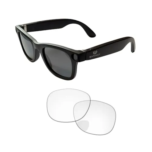 Watchily Gafas conectadas, Cámara integrada, ChatGPT - SmartView Pro - Gafas negras y transparentes