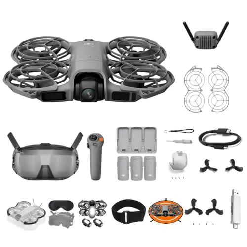 Pack DJI Neo 2 Motion: Dron 4K FPV para Principiantes con RC Motion 3, Goggles N3, 3 Baterías + Bundle 2