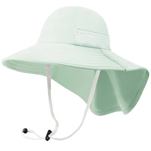 DRESHOW Sombrero de Sol Bebé Niños Children Breathable Bucket Hats UPF 50+ Ajustable Protección Solar Bucket Sombreros Gorra para Niños Niños Niñas