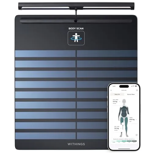 Withings Body Scan, BIA Segmentaria, ECG, Wifi & Bluetooth, Negro