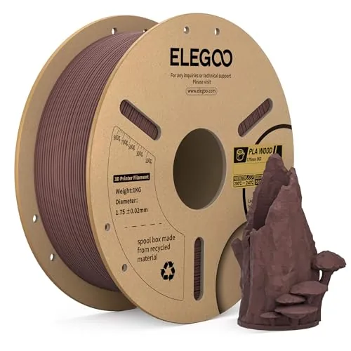 ELEGOO Filamento PLA 1.75 1KG Madera de Nogal