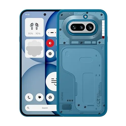 Nothing Phone (4a) - Triple Cámara 50MP, Ultra Zoom 70x, Smartphone Transparente, Batería Larga Duración, Carga Rápida 50W, AMOLED 120Hz, Glyph Bar, 12GB+256GB - Azul