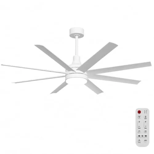 Aigostar Ventilador de Techo con Luz Silencioso 65″， 24W LED， Motor DC Reversible 55W， Mando a Distancia， 6 Velocidades， 2700K-6500K Regulable， Ideal para Dormitorio， Sala o Cocina
