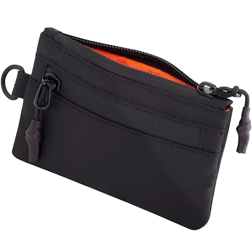 OW-Travel Cartera RFID Wallet con Bolsillo para Monedas (Negro) Cartera Tarjetero Monedero sin Contacto con Protección RFID. Seguridad y Tranquilidad. Card Holder Wallet Diseño Ligero y Minimalista