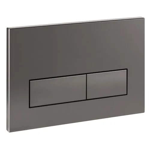 Empyreal placa actuador reemplazo panel frontal de cisterna de inodoro, con juego de varillas de descarga y marco de fijación, para Geberit Sigma 01,20,30, descarga doble(Gris oscuro)
