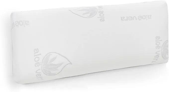 Aitsse- Almohada viscoelástica con núcleo 100% Viscoelástico, Funda de Aloe Vera Desenfundadle, Ergonómica, Anti bacterias, Termorregulable y Libera la presión Cervical. (Visco 90 cm)