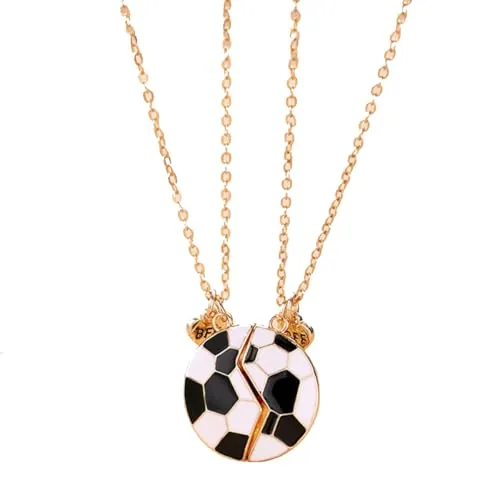 collares de la amistad, Amistad Colgante Collar Conjunto Mejores Amigos Collar BFF Collar Collar de fútbol Amistad Collar para 1 Niñas Regalo de Cumpleaños para Mejores Amigos