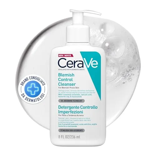 CeraVe, Limpiador Control Imperfecciones, Con un 2% ácido salicílico 236 ml