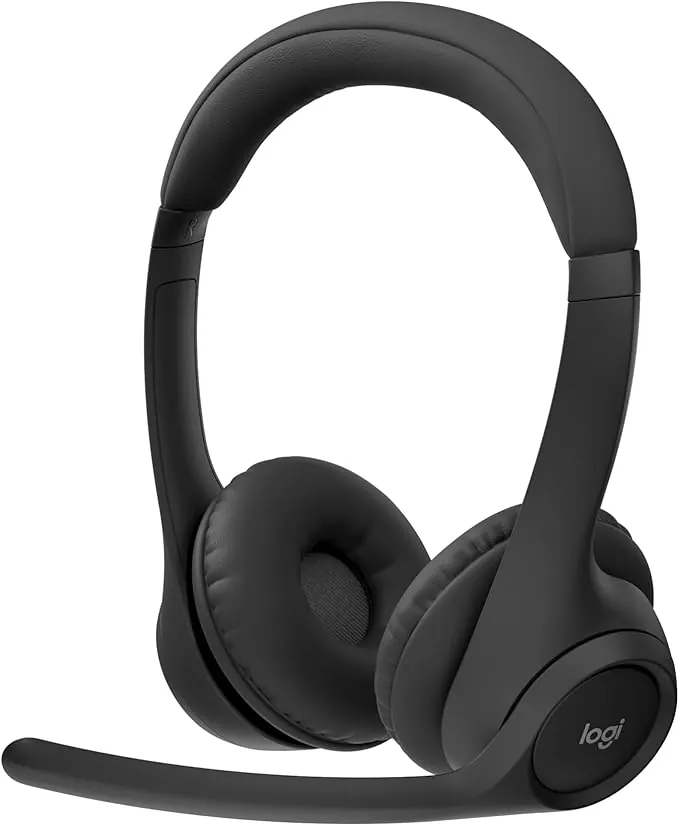 Logitech Zone 300, Auriculares con micrófono Bluetooth inalámbricos con cancelación de Ruido, compatibles con Windows, Mac, Chrome, Linux, iOS, iPadOS, Android - Negro
