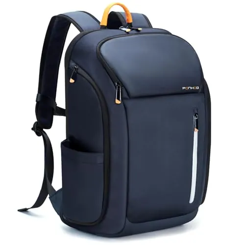 Ponhog Mochila Portátil para Hombre 17.3 Pulgadas - Mochila de Negocios Antirrobo Impermeable 900D con Gran Apertura 180°, Capacidad 30L para Viaje, Trabajo, Commuting, Azul
