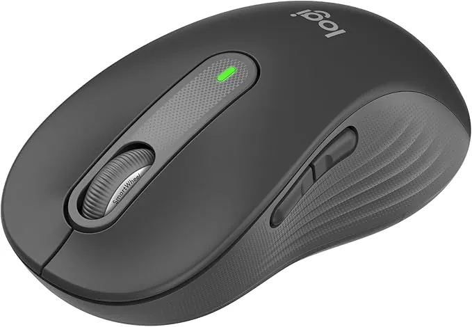 Logitech Signature M650 L ratón inalámbrico de tamaño Normal - para Manos Grandes, 2 años de Pila, clics silenciosos, Botones Personalizables, Bluetooth, PC/Mac/multidispositivo/Chromebook - Gris