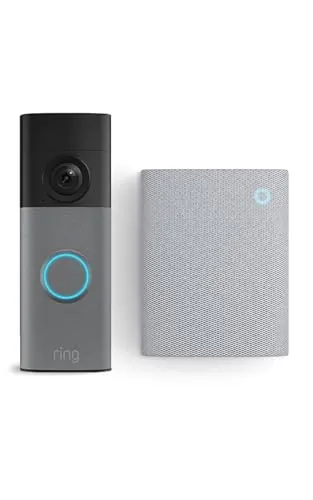 Ring Battery Video Doorbell (última gen.) + Chime (3.ª gen.)| Videotimbre, Retinal 2K, zoom mejorado de hasta 6 aumentos | Batería integrada | Prueba gratuita de 30 días al plan de suscripción de Ring