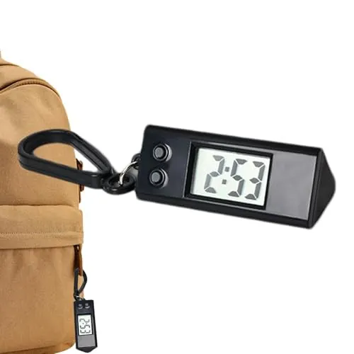 Jlobnyiun Pocket Watch - Reloj LCD Digital, Mini con Clip | Digital de Cuenta Regresiva portátil, Regalo de de Bolsillo para Estudiantes, Enfermeras, niños, Hombres, Mujeres,
