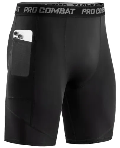 Niksa 1 Piezas Mallas Running Hombre Mallas Cortas Hombre Pantalones Cortos Entrenamiento con Bolsillo para Celular Secado Rápido Transpirable Pantalones Cortos, Negro, L