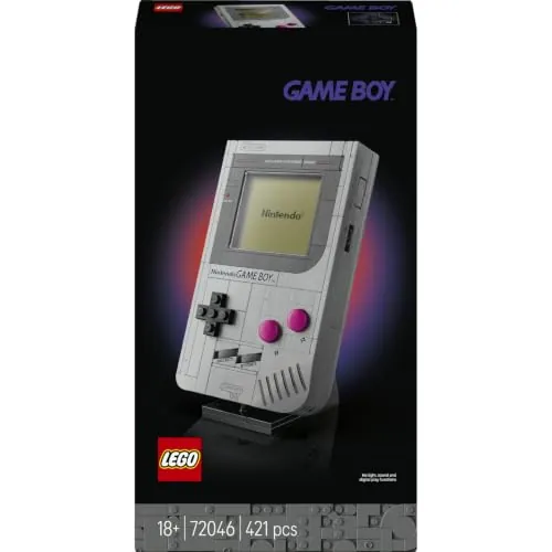 LEGO Super Mario Game Boy 72046 | Set para adultos, set de exposición de Game Boy Nintendo, 2 cartuchos de videojuegos, regalo gamer, 421 piezas