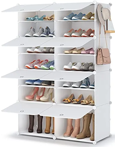 HOMIDEC Zapatero, 7 Niveles Mueble Zapatero Armario para 28 Pares