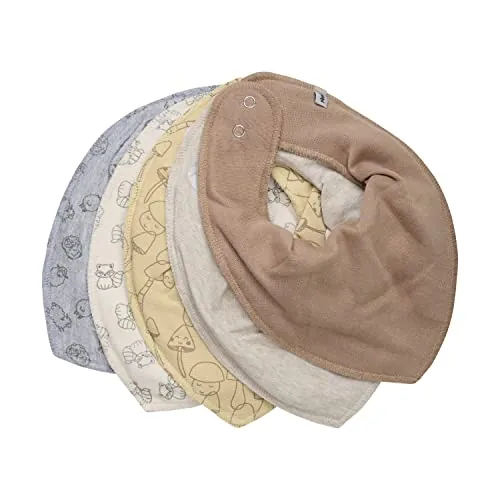 PIPPI Bandana Bib (5-pack), babero triangulo bebe,