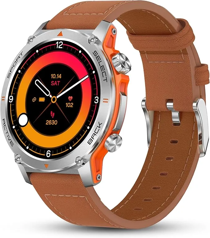 Popglory Reloj Inteligente Mujer Hombre, 1,43” AMOLED Smartwatch con Llamadas Bluetooth y Responder Whatsapp, Pulsometro, SpO2, Sueño, Podómetro, 110+ Deportivos Pulsera Actividad para Android iOS